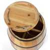 Vintiquewise Wine Barrel 4 Sectional Crate With Removable Head Lid QI003766